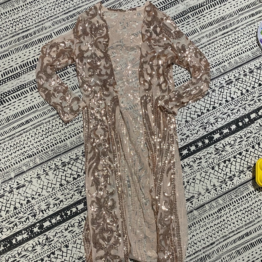 Sequin Rose Gold Duster